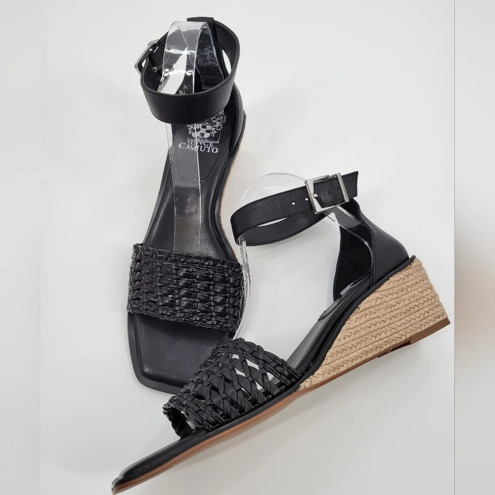 NWOT Vince Camuto 8 1/2 RUNS LARGE Adjustable Espadrille Wedge Sandals 8